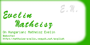 evelin matheisz business card